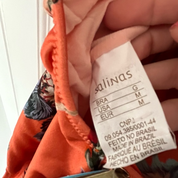 NWT Anthropologie Salinas Floral One-Piece Swimsuit Size Medium - Picture 10 of 13